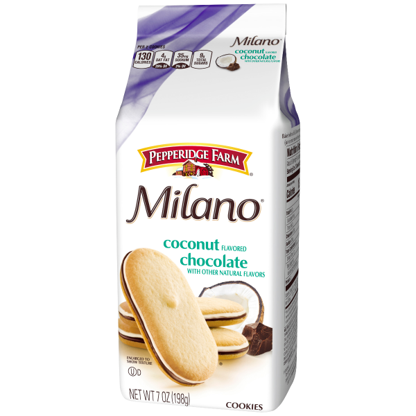 Pepperidge Farm® Maui® Crispy Milk Chocolate Coconut Almond Cookies, 7.2  oz. Bag, Chocolate & Chocolate Chip